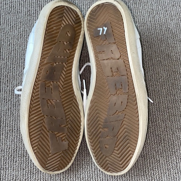 Freebird Women's White and Burgundy Distressed Sneakers sz 9 - Picture 13 of 13